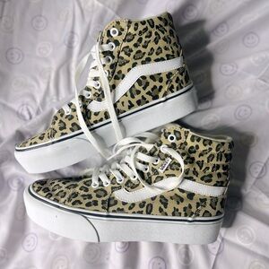 Vans® Filmore Hi Women's Platform Shoes leopard print NWT!
